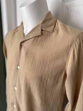 NWT Mens Club Monaco Seersucker Collar Casual Long Sleeve Cotton Shirt Brand New
